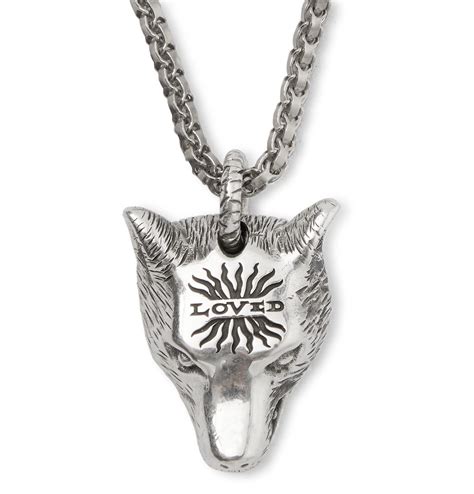 gucci anger forest wolf necklace